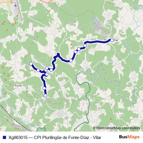 Xg863015 bus Line Map