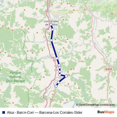 Alsa - Barcn-Corr bus Line Map