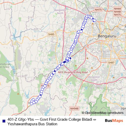 401-Z Gfgc-Ybs bus Line Map