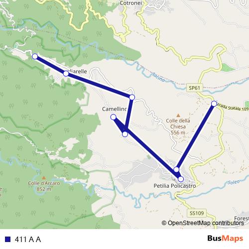 411 A A bus Line Map
