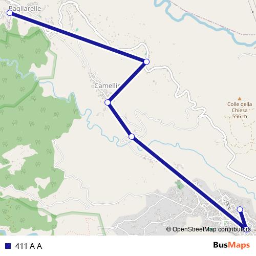411 A A bus Line Map