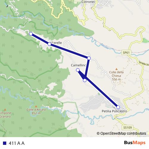 411 A A bus Line Map