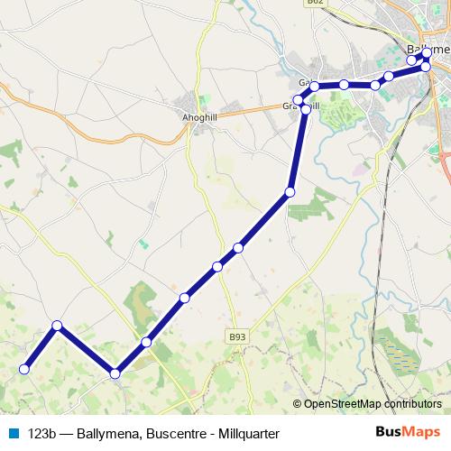 123b bus Line Map