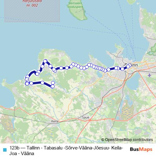 123b bus Line Map