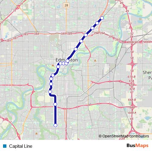 Capital Line tram Line Map