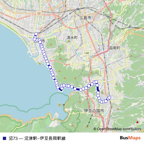 沼73 bus Line Map