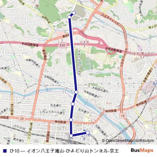 ひ10 bus Line Map