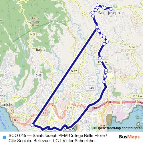 SCO 045 bus Line Map