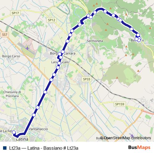 Lt23a bus Line Map