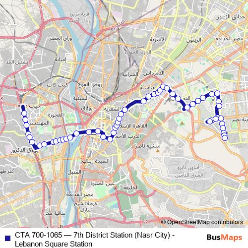CTA 700-1065 bus Line Map