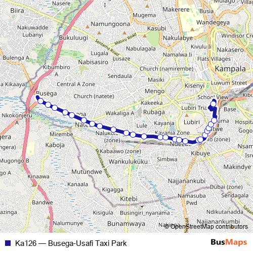 Ka126 bus Line Map