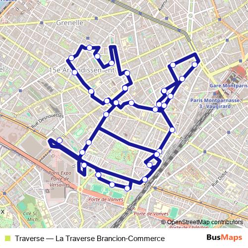 Traverse bus Line Map