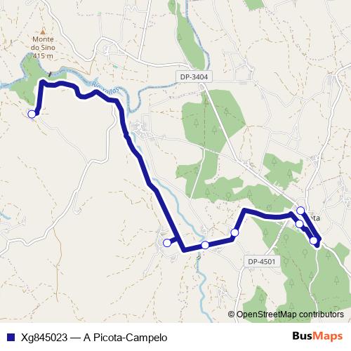 Xg845023 bus Line Map