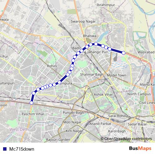 Mc715down bus Line Map