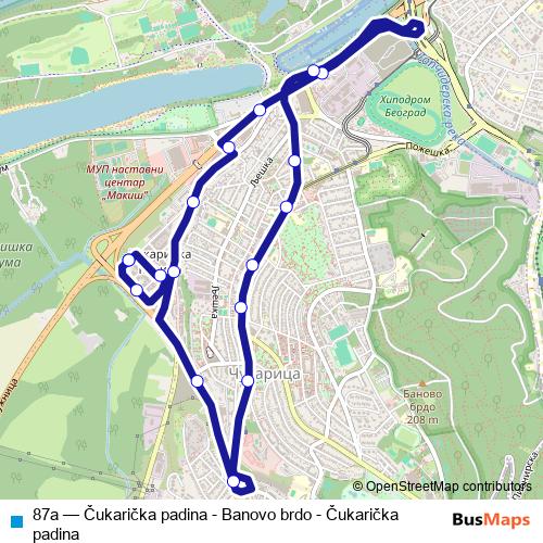 87a bus Line Map