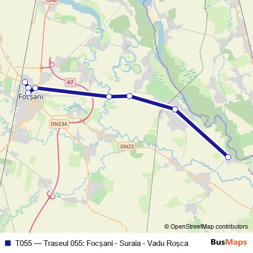 T055 bus Line Map
