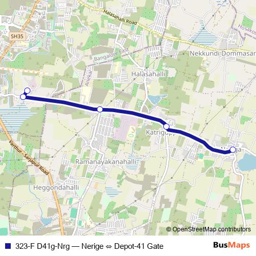 323-F D41g-Nrg bus Line Map