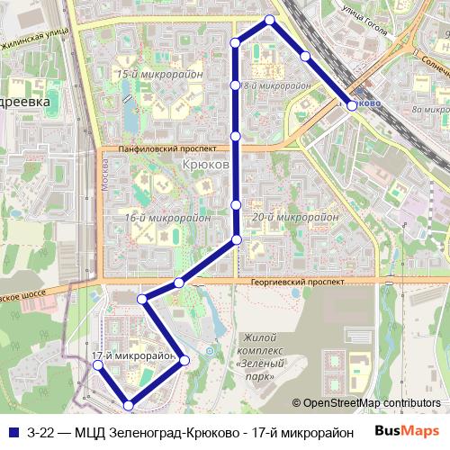 З-22 bus Line Map