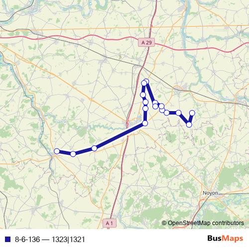 8-6-136 bus Line Map