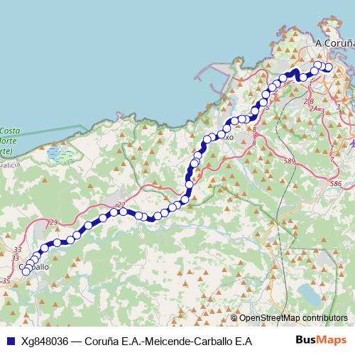 Xg848036 bus Line Map