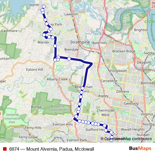 6874 bus Line Map