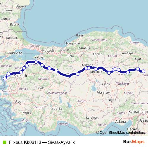 Flixbus Kk06113 bus Line Map