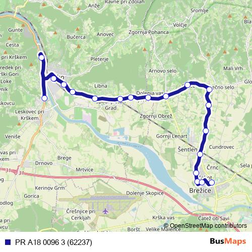 PR A18 0096 3 (62237) bus Line Map