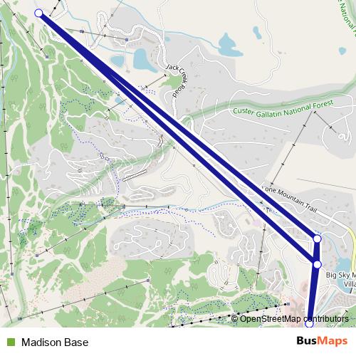 Madison Base bus Line Map