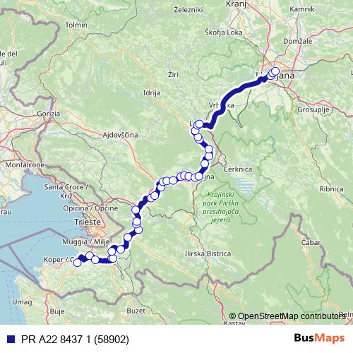 PR A22 8437 1 (58902) bus Line Map