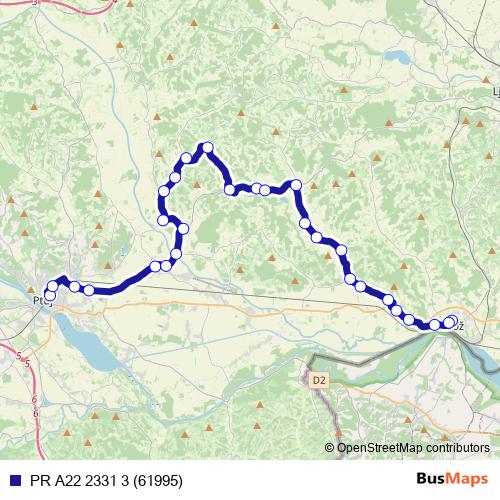 PR A22 2331 3 (61995) bus Line Map