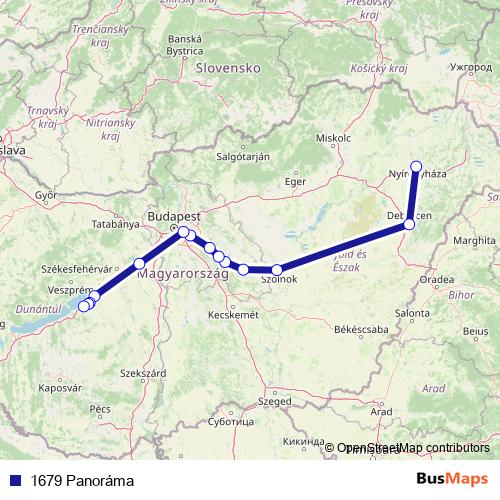 1679 Panoráma rail Line Map