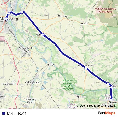 L14 rail Line Map