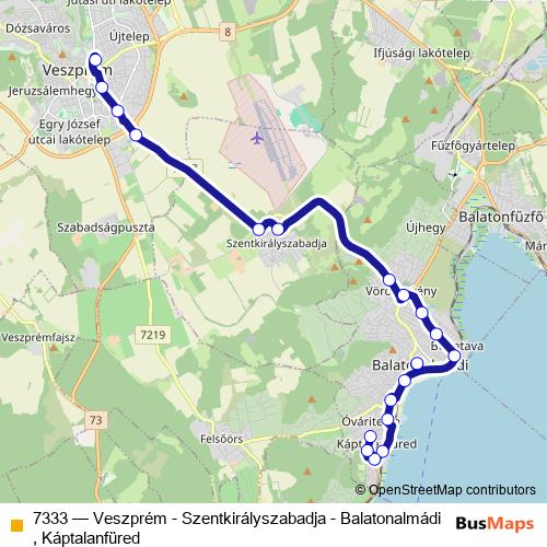 7333 bus Line Map