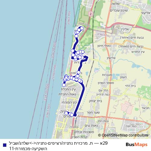 29א bus Line Map