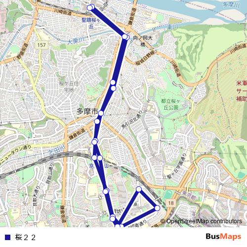 桜２２ bus Line Map