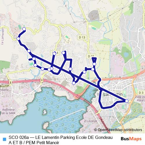 SCO 026a bus Line Map