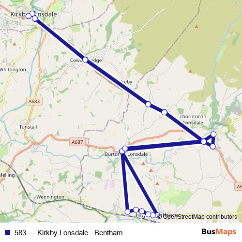 583 bus Line Map