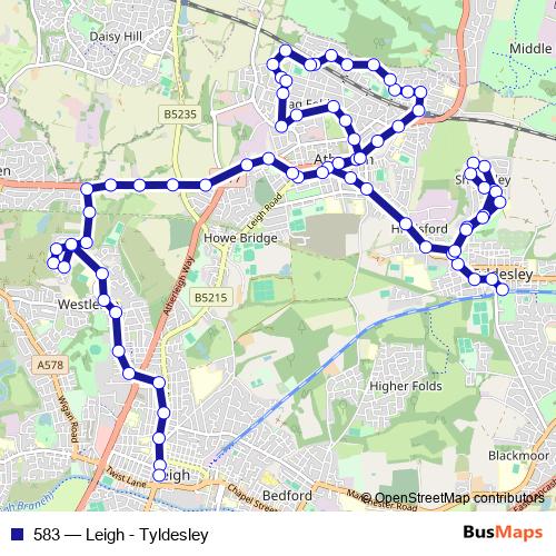 583 bus Line Map