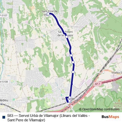 583 bus Line Map