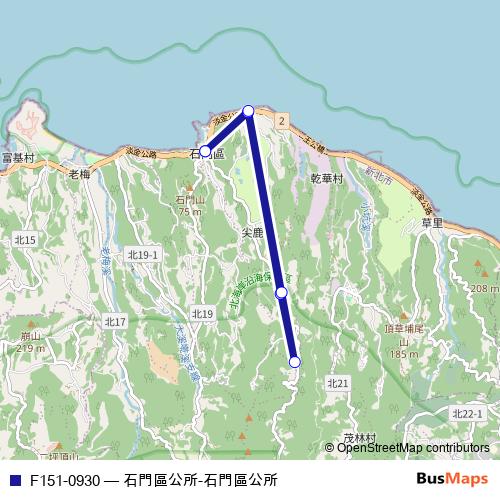 F151-0930 bus Line Map