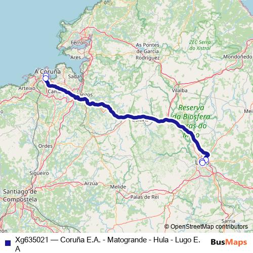 Xg635021 bus Line Map