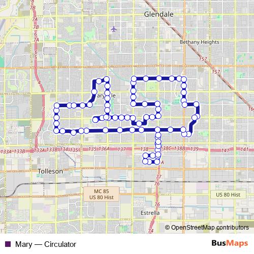 Mary bus Line Map