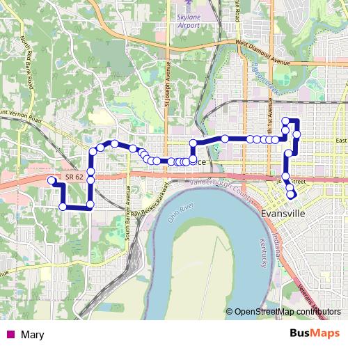 Mary bus Line Map