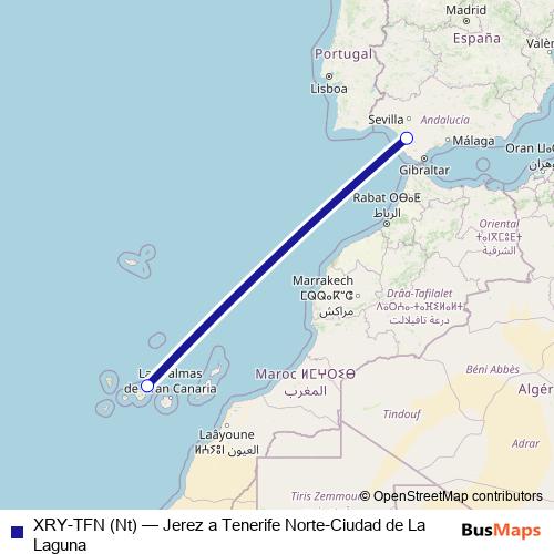 XRY-TFN (Nt) air Line Map