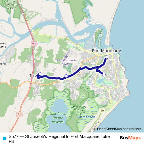 S577 bus Line Map
