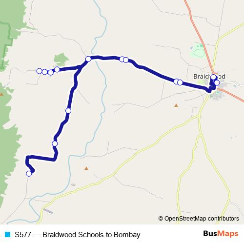 S577 bus Line Map