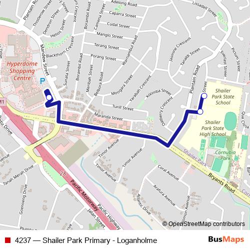 4237 bus Line Map