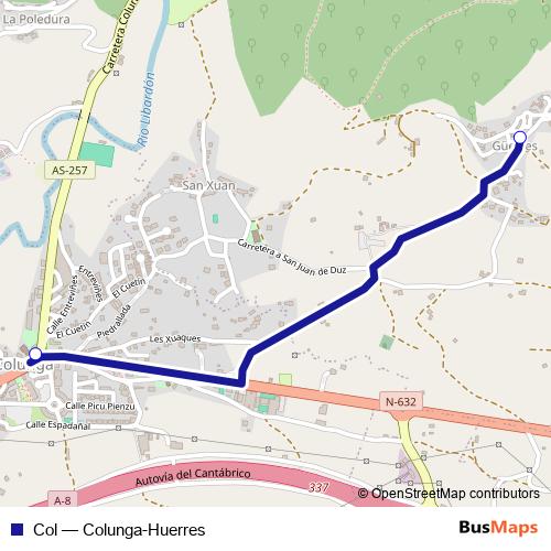 Col bus Line Map