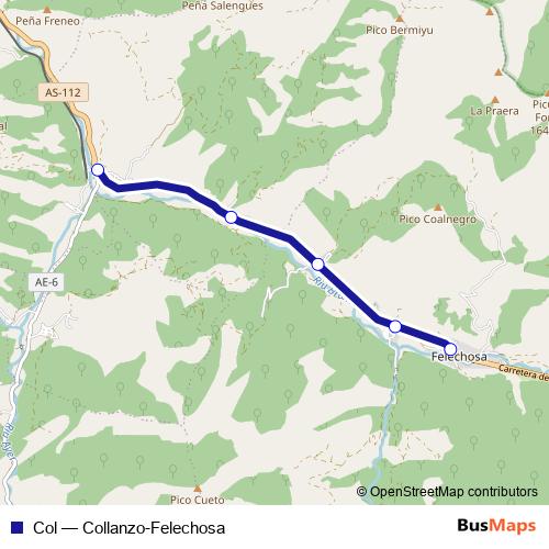 Col bus Line Map