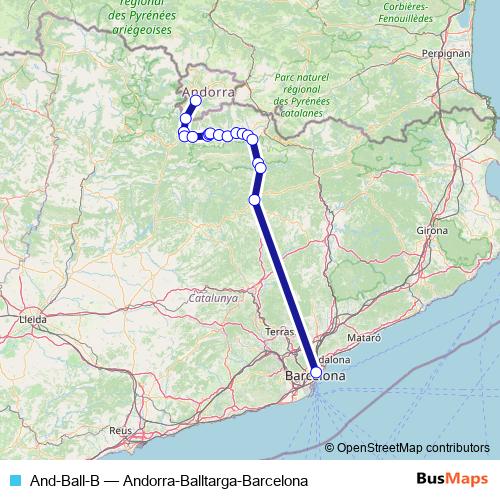 And-Ball-B bus Line Map